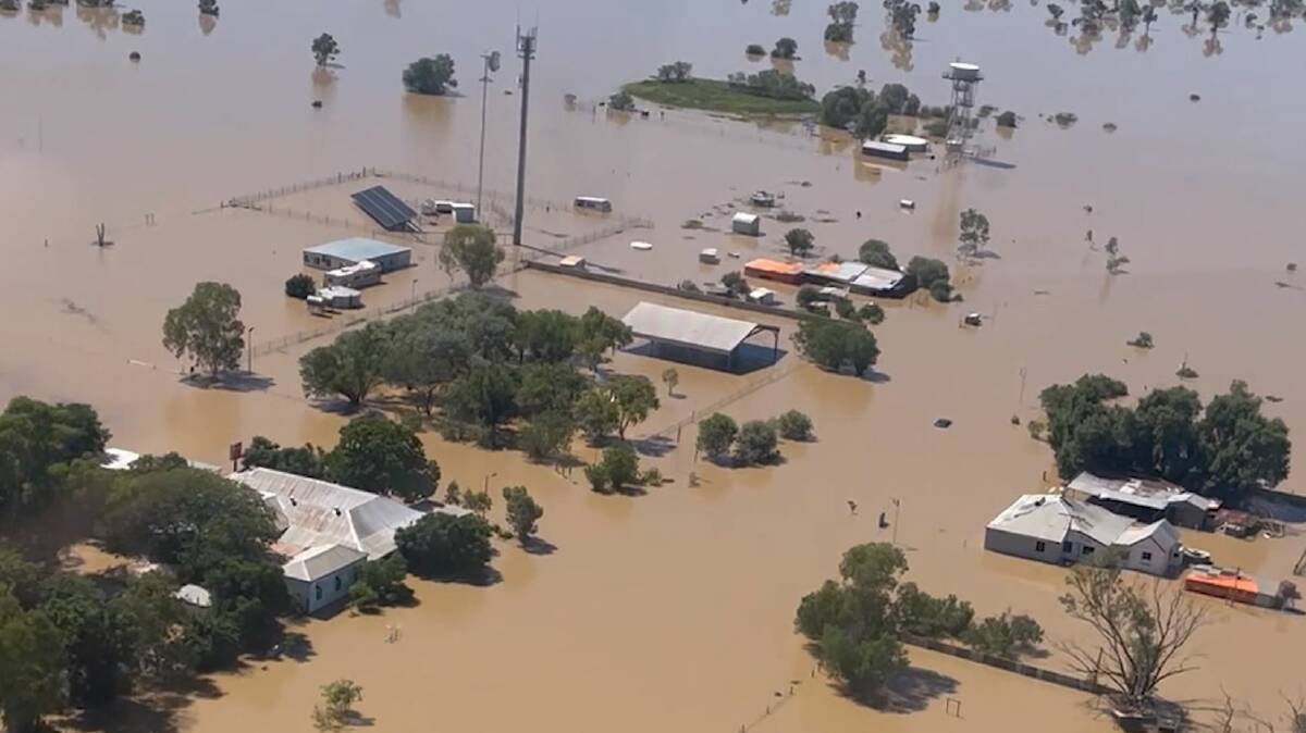 The entire community of Urandangi has been evacuated as floodwaters move downstream along the Georgina River. Picture supplied QPS.