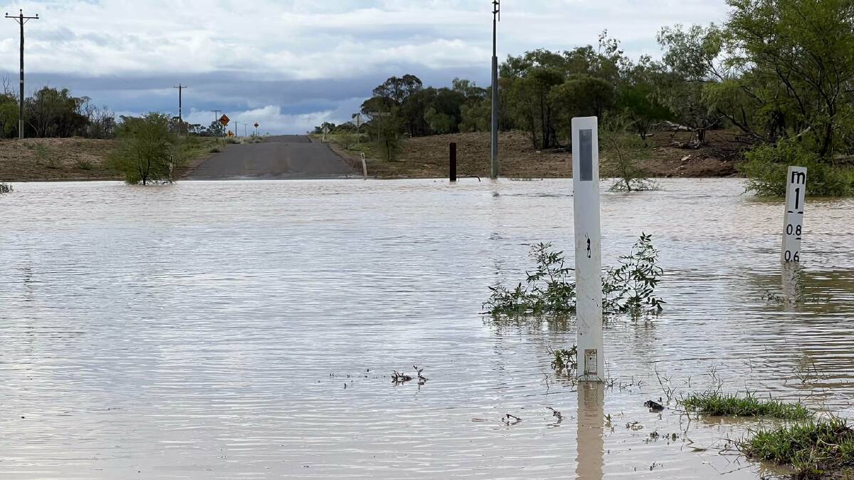 Another river crossing in Richmond was overrun by water in January 2022. Picture Richmond Shire Council Facebook.