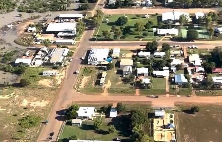 Authorities have said it is still too unsafe for displaced Burketown residents to return. Picture supplied QPS.