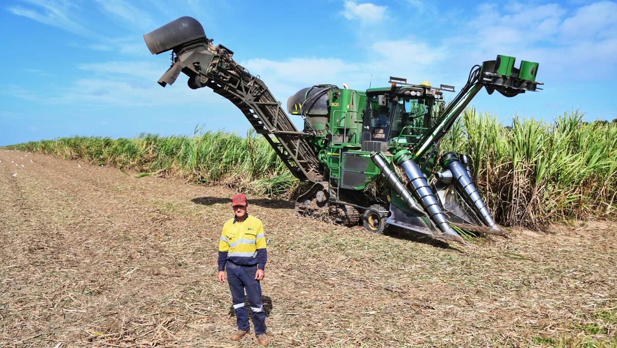 The end is near after a very long cane harvest for Bundaberg farmer Livio Marin. Picture: Brad Marsellos