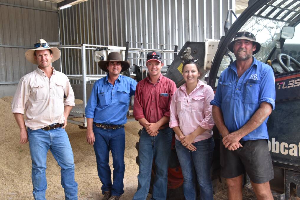  Mark and Brian Nicolaides, Glen Kathleen, Clare grazier Matthew Woodward, Kate Andison and Trent Young, Reid River Export Depot.