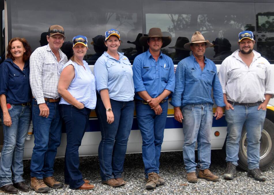 Jenny Stanford, CSIRO, Kate and Geoff Urquhart, Adelong Station, Aramac, NQ Dry Tropics grazing field officer Ashleigh Kilgannon, Brian and Athol Nicolaides, Glen Kathleen Station, and NQ Dry Tropics grazing extension officer Brad Martin. Pictures supplied by NQ Dry Tropics.