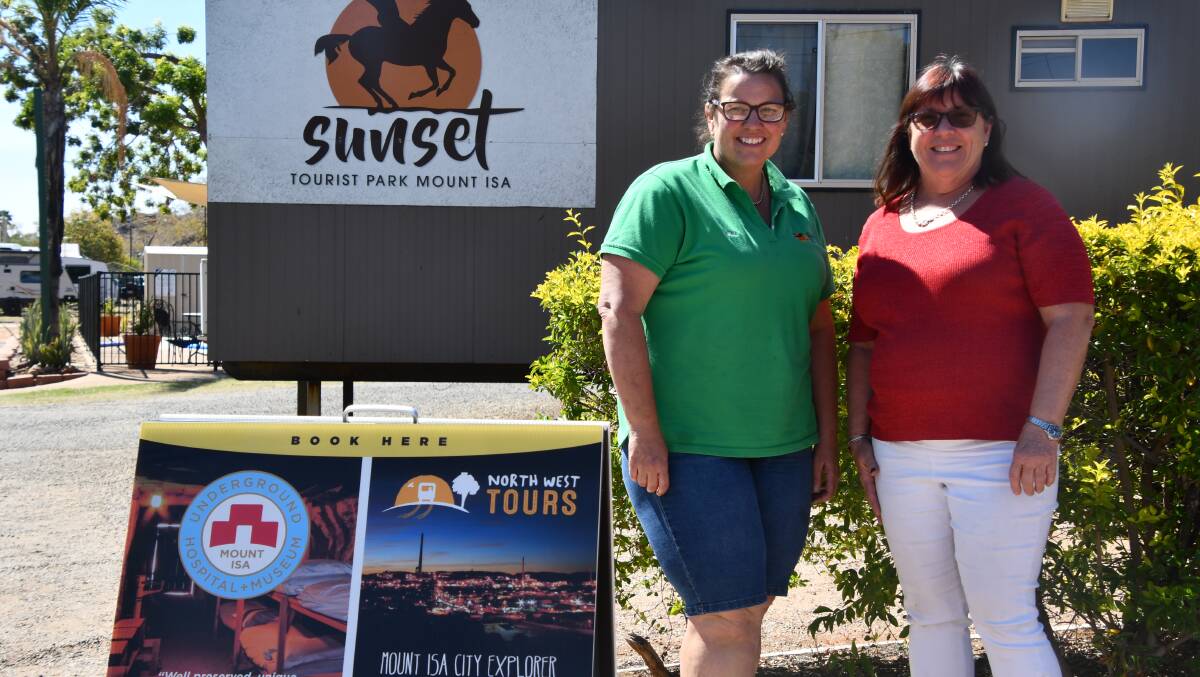Sunset Top Tourist Park operators Kylie Rixon and Michelle Low Mow pictured in 2021. 