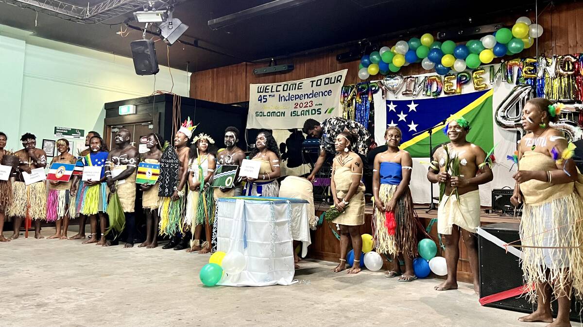 Some of the Vee Jay's Kalfresh workforce celebrating the 45th Independence Day of the Solomon Islands on July 7, 2023. Picture supplied 