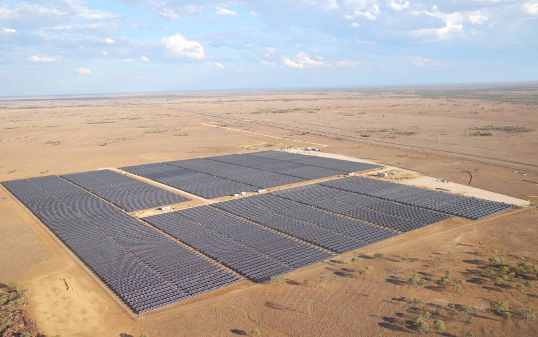 The solar farm on James Walker's property, Camden Park, Longreach. Picture supplied