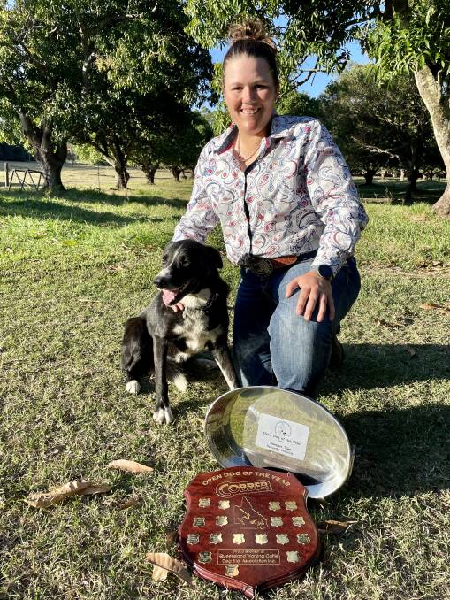Sam Connolly with her champion dog, King, and his trophies. Picture: Judith Maizey