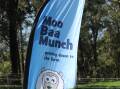 Signage from a Moo Baa Munch school presentation. File pic