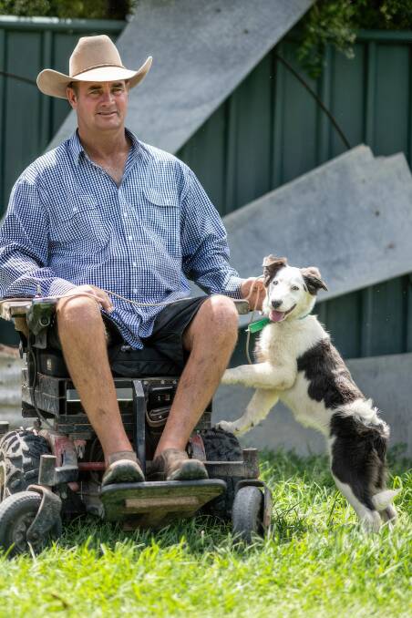Steve Elliott of Winton with Indi. Picture supplied
