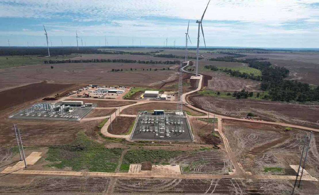 The wind farm at Dulacca was officially opened in October this year. It involves 43 wind turbines. Picture: Energy Queensland