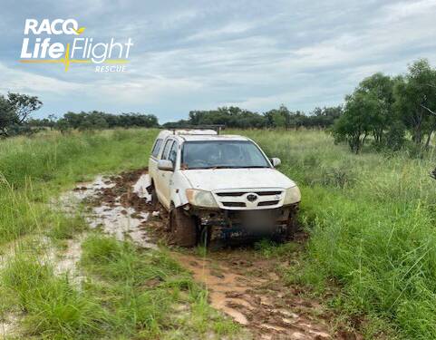 The men spent three days in the remote Boulia region after their car was bogged. Picture supplied.