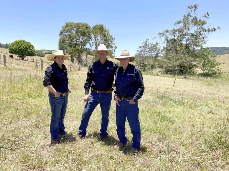Telpara Hills siblings Fiona Pearce,and Stephen Pearce with dad Trevor have been fixing damage caused by Cyclone Jasper to their Atherton Tableland properties. Picture: Alison Paterson