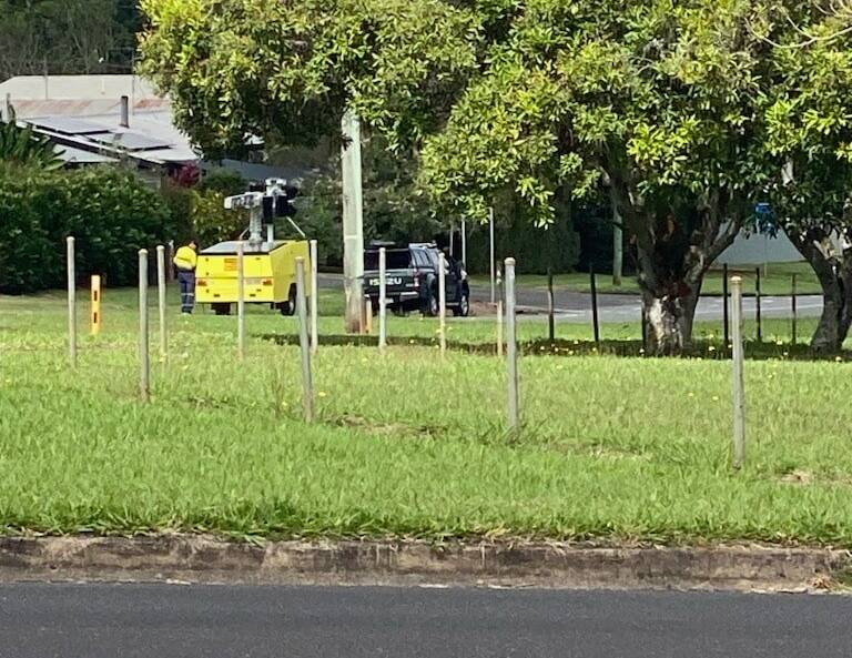 A mobile speed camera which was allegedly set up in Atherton near the local high school in July 2023. Picture supplied 