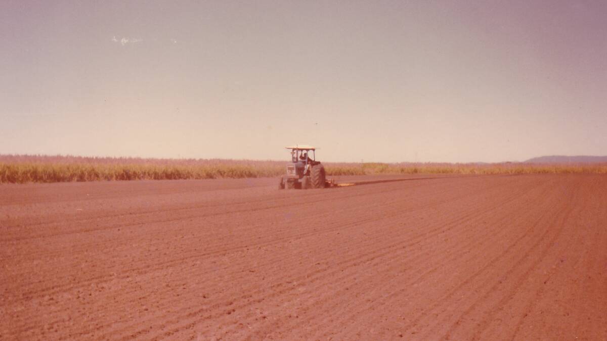 Herb Robke working the ground at Te Kowai in 1985. Picture: Supplied by Lorelle Flynn