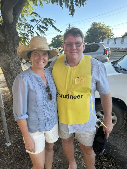 Kate Peddle and Graham Sealy on election day. Picture: Kate Peddle