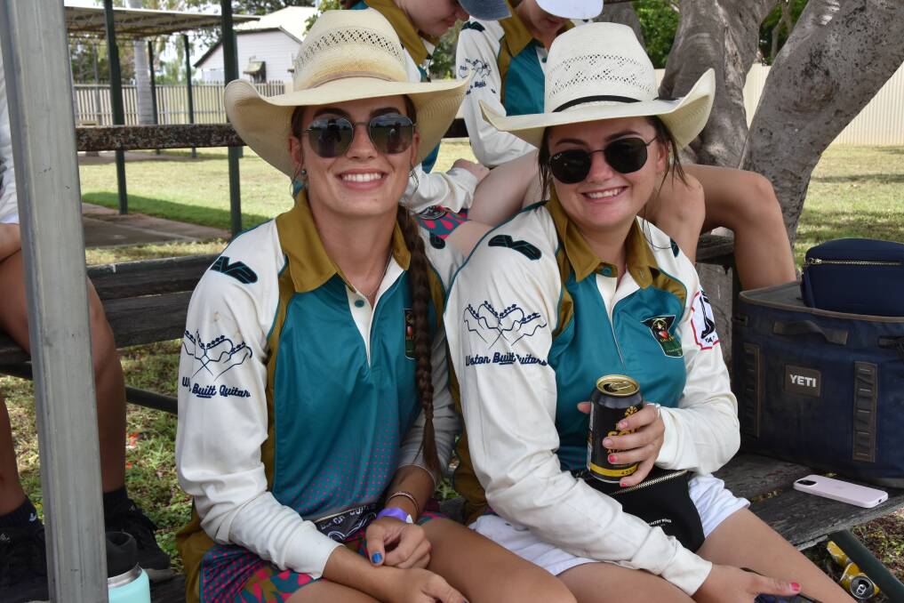 Holly Forster and Chelsea Mosch taking a break from the heat with a couple of cold ones. Picture: Steph Allen