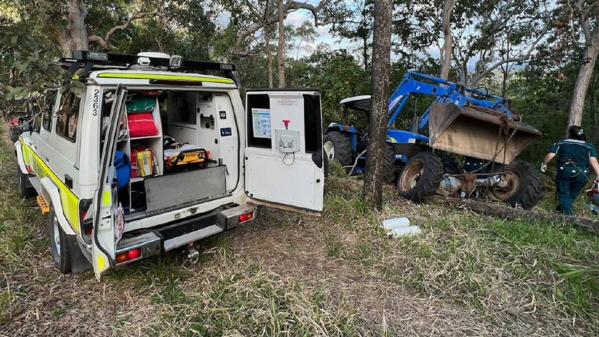 An on-farm accident claimed the life of a farmer, south of Koumala in 2022. Picture: CQ Rescue RACQ 