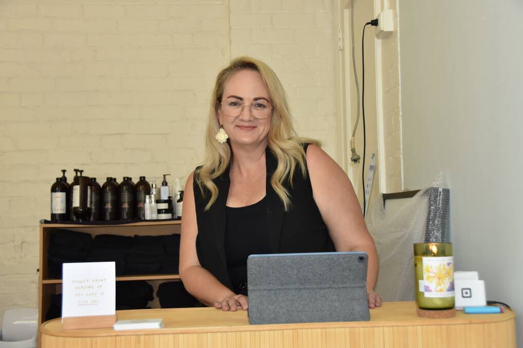 Alice Burke opened the door to her new hair salon in Charters Towers last month. Picture: Steph Allen