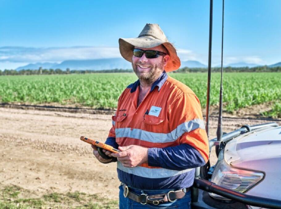 Wilmar Farmhand Robert McArdle says the technology is easy to use and creates greater efficiencies. Picture: Wilmar Sugar Australia Limited 