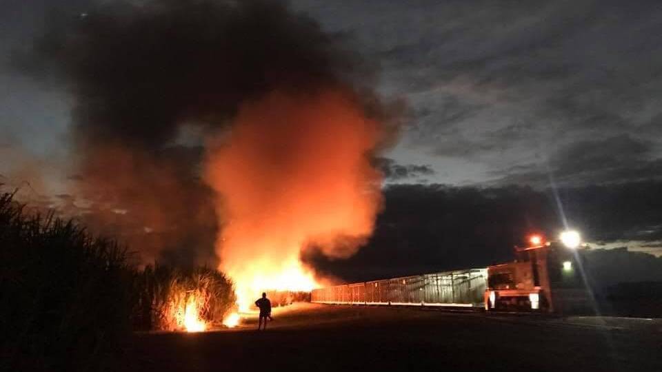 A fire at a Mackay Sugar mill in October. Picture: Mackay Sugar