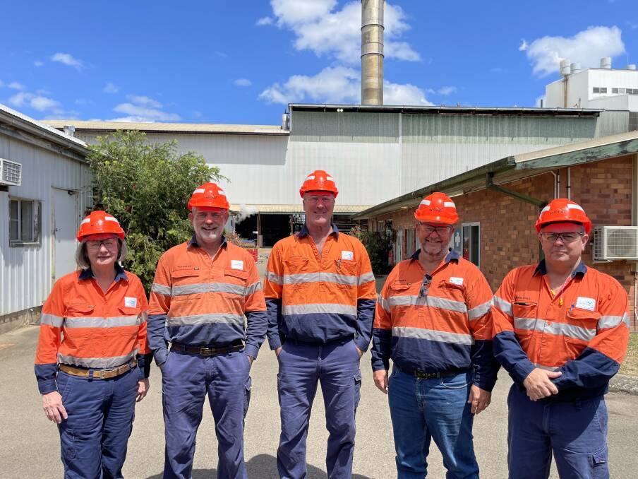 Macknade Mill 150-year celebrations committee members, from left, Trish Gilbey, Paul Britton, Michael Carr, Kevin Beatts and Trevor Forde. Picture: Supplied by Wilmar Sugar and Renewables