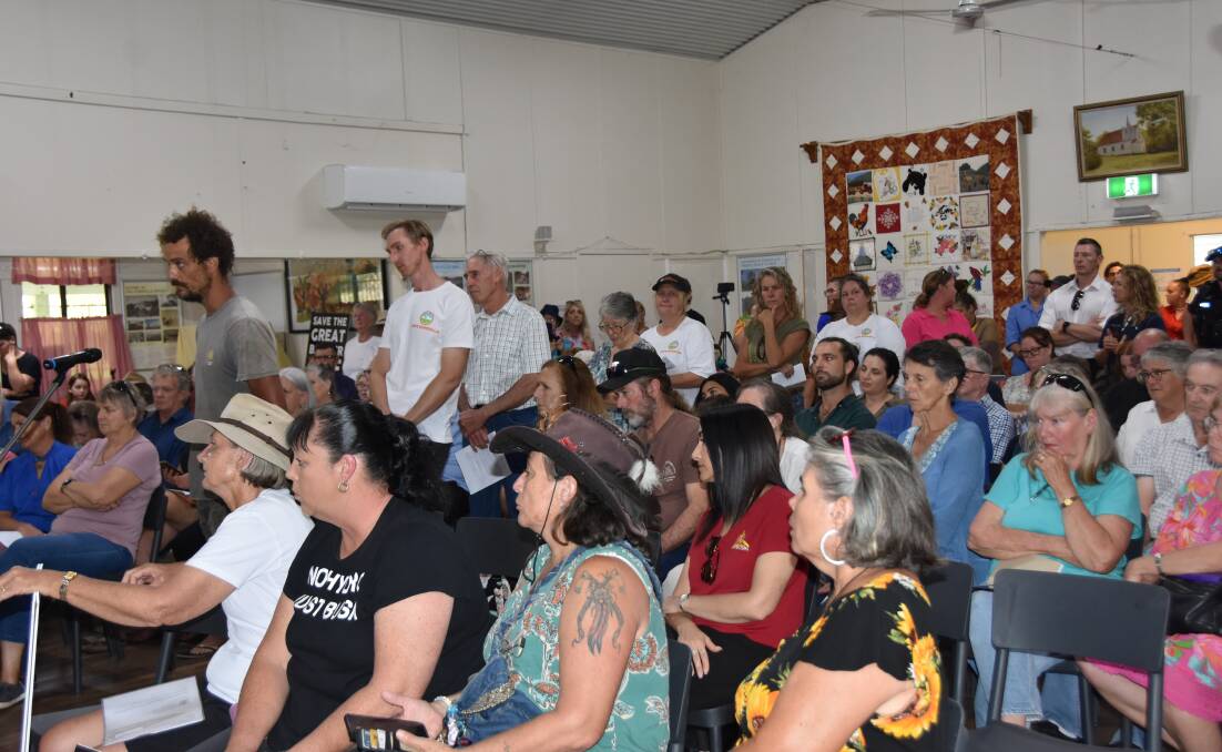 Eungella residents turned out to Eungella Hub on April 2 to share their concerns about the pumped hydro dam proposal with Premier Steven Miles. Picture: Steph Allen 