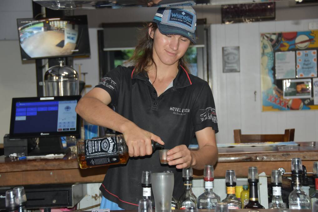 Bartender Jack is one of the pub's local staff.