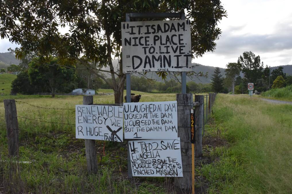 There are many signs lining the roadway heading towards Eungella. Picture: Steph Allen
