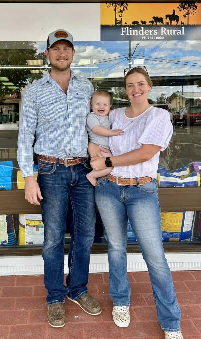 James, Georgia and Noah Nielsen have not only made the move to Hughenden, but they have also begun a new business venture. Picture: Flinders Rural