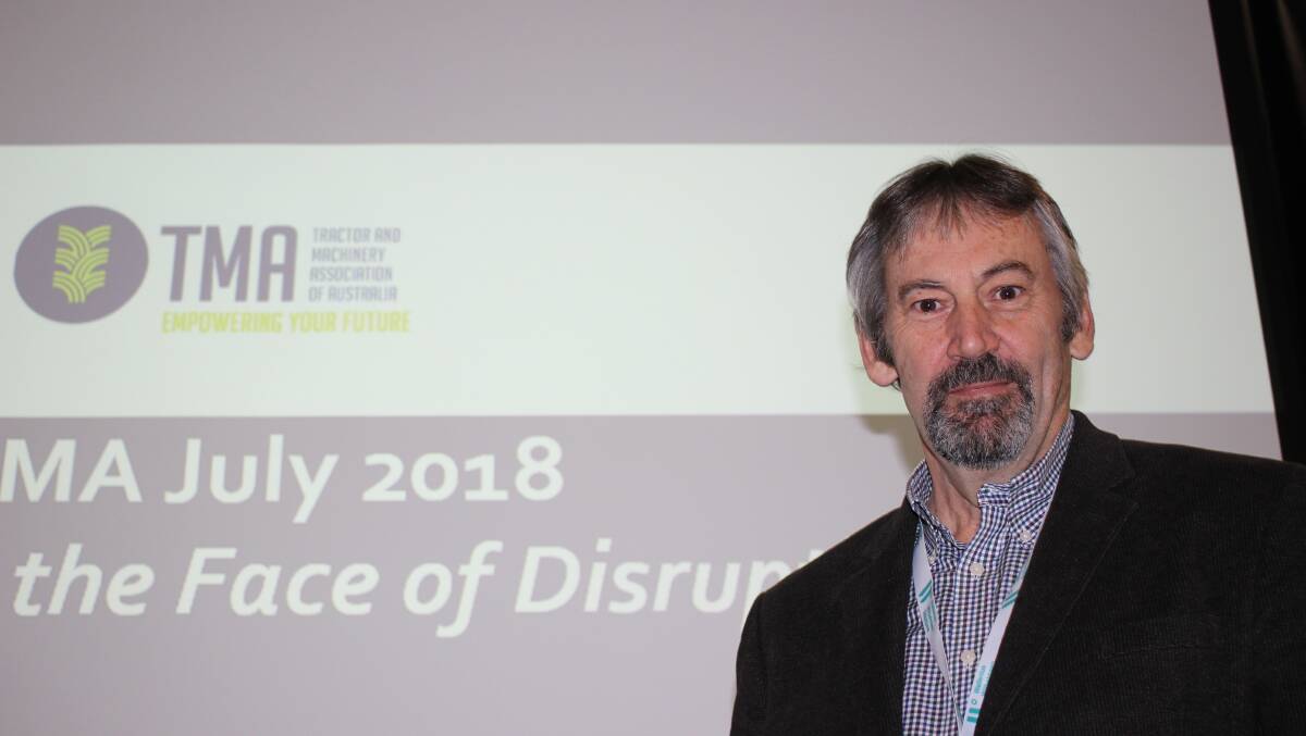 MACHINERY DISRUPTION: Tractor and Machinery Association, executive director, Gary Northover at the TMA 2018 annual conference entitled Thriving in the Face of Disruption. 