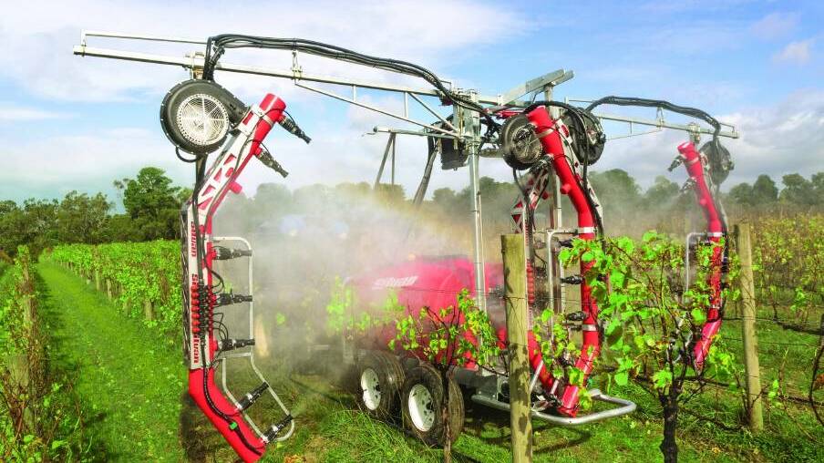 INCREASED COVERAGE: Silvan showcased the Turbo SCRAM sprayer at this year's WineTech, held in Adelaide. 