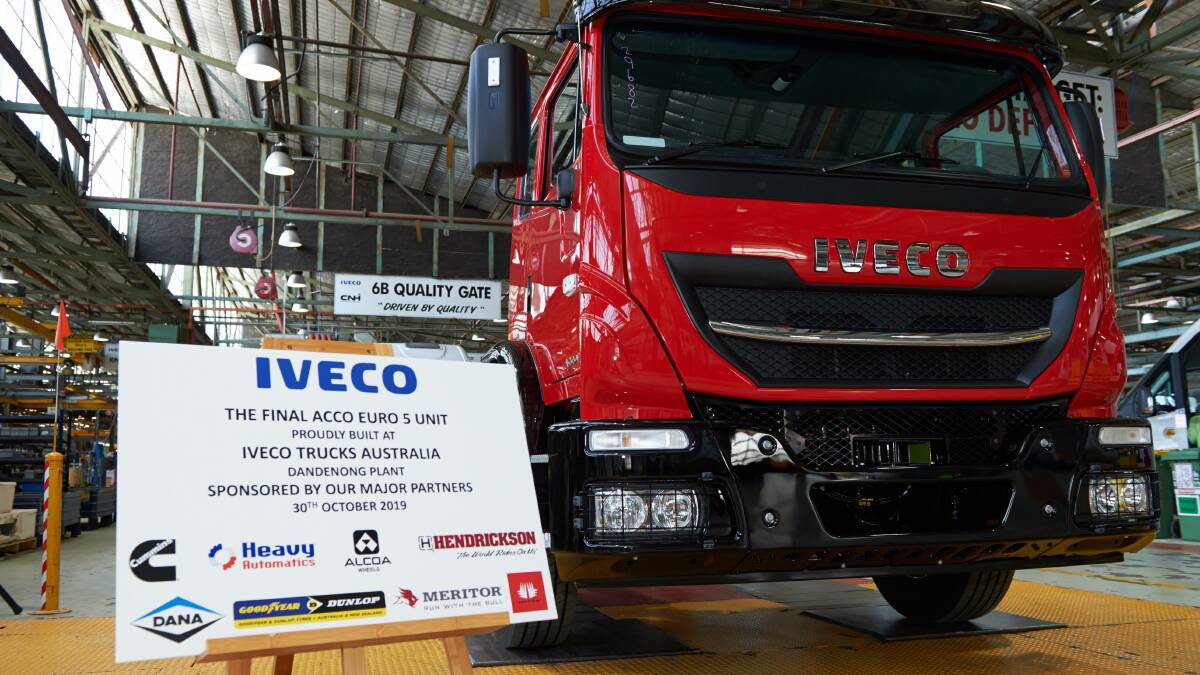 RETIRED: Iveco wraps up production of the E5 ACCO range, with local manufacture of the E6 ACCO to commence in coming months.