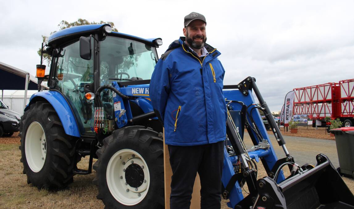 One year on: New Holland product manager Mark Crakanthorp was on site at CRT FarmFest with the T4S, available in three models, 41 kilowatt (55 horsepower), 48kW (65hp) and the 56kW (75hp).