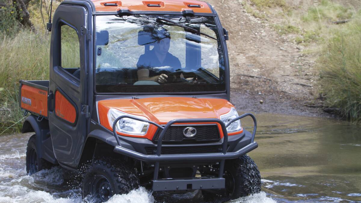 The Kubota RTV X 1100 comes with a factory built cabin.