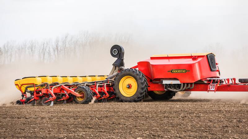 ON BEAT: The Vaderstad Tempo is being trialled for the winter crop plant