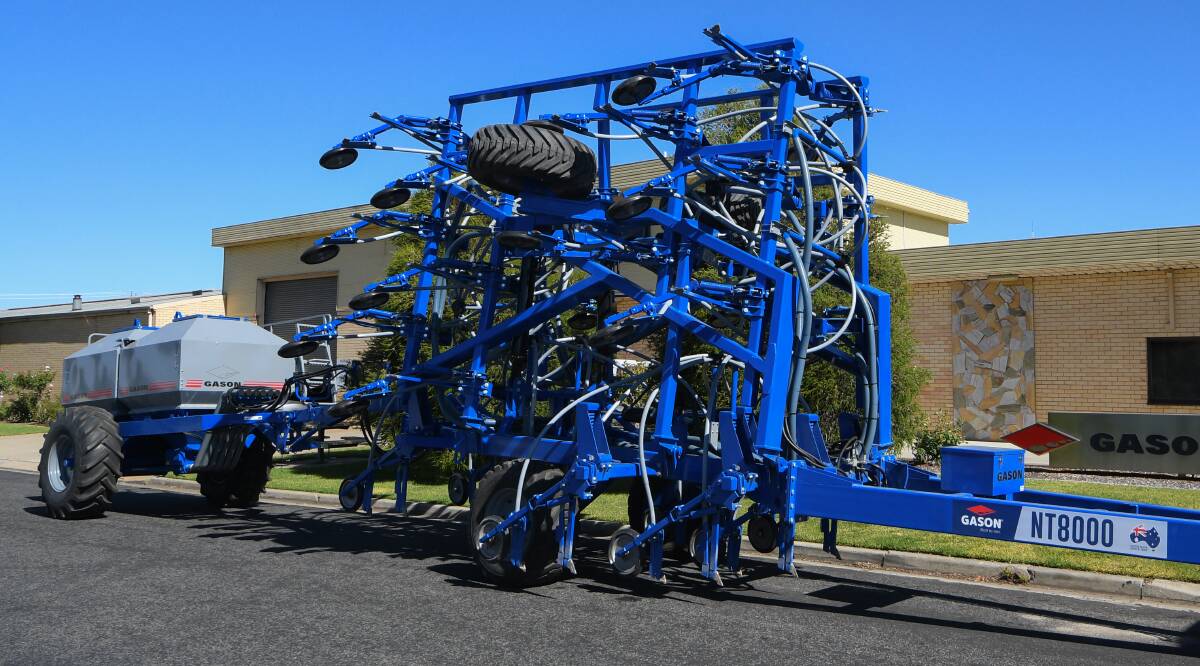 Gason's new NT8000 narrow transport planter removes the need for a pilot vehicle when travelling on public roads. 