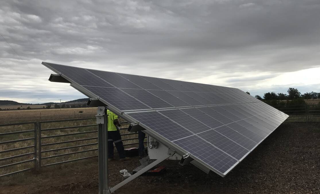 Banks of solar panels are increasingly common on farms as producers opt to cut their own power bills and feed surplus power generation back into the grid or batteries.
