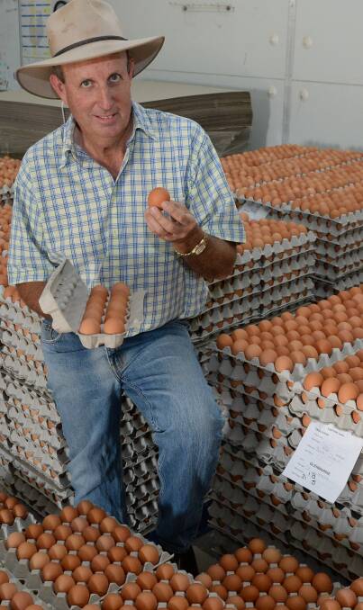 Tamworth egg producer, Bede Burke.