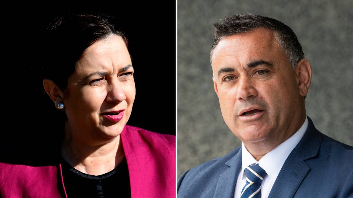 WARRING WORDS: Queensland Premier Annastacia Palaszczuk said the border could remain closed until September, which NSW Deputy Premier John Barilaro labelled as ridiculou. 