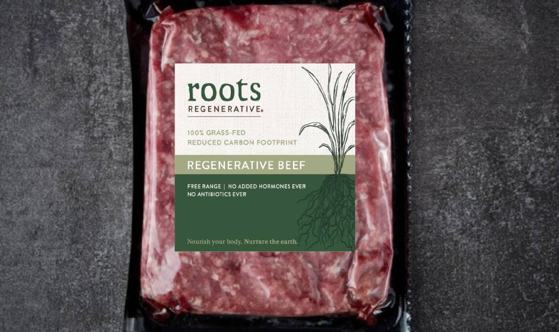 A Roots Regenerative beef mince pack.