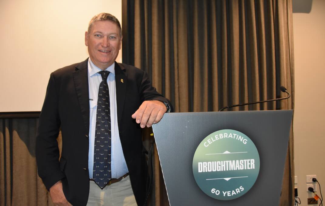 Tipperary Station's David Connolly speaking at a conference hosted by the Droughtmaster Society in Brisbane this month.