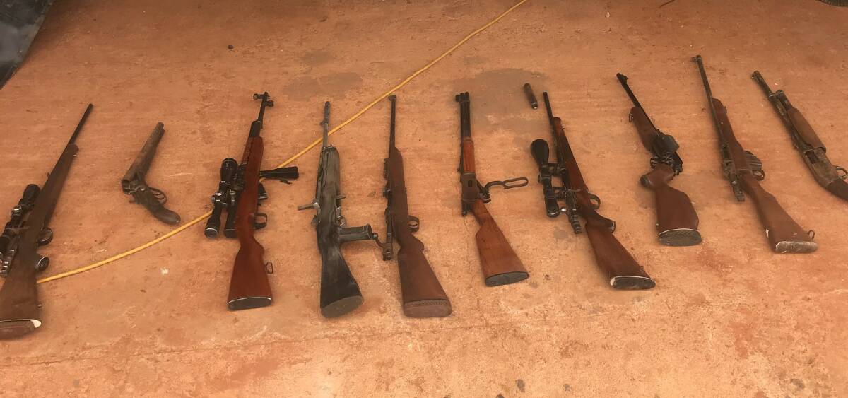 Police claim the drug and gun stockpile was found on a remote border property and was headed for remote communities. Picture: NT Police.