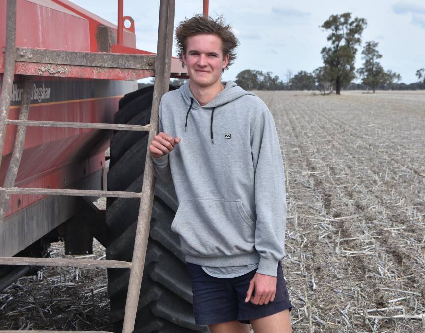 Zac Kelly was busy planting wheat on Anzac Day for Lockie and Melissa Wilson before the band of rain hit on Saturday night.