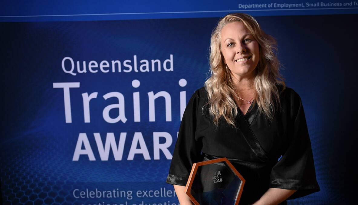 WINNER: 39-year-old Emerald woman Michelle Doughty decided to take a chance on a new career and it has paid dividends. She was announced as the winner of the ‘Bob Marshman’ Trainee of the Year in the Central Queensland Regional finals of the Queensland Training Awards.