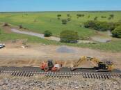 Work being undertaken on the Mount Isa line in 2019. Picture: Queensland Rail