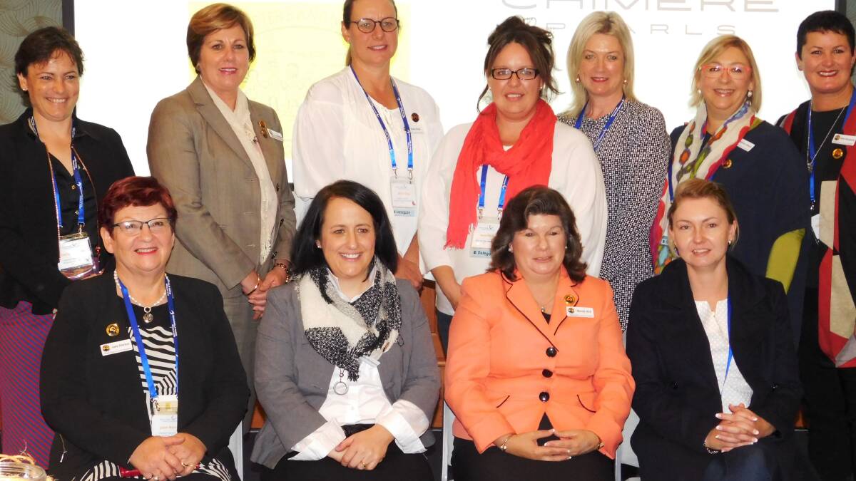 The new federal ICPA council: Emily Gardner, Tasmania, Judy Sinclair Newton, New South Wales, Kate Gray, Queensland, Aimee Porter, Northern Territory, Lynise Conaghan, Queensland, Joanna Gibson, South Australia, Nikki Macqueen, Queensland; front: Jane Morton, Queensland, Kate Thompson, Tasmania, Wendy Hick, Queensland, Beck Britton, Queensland. Absent were Jane O'Brien, New South Wales and Sally Sullivan, Northern Territory.