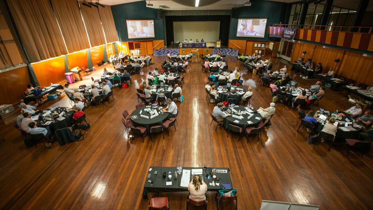 The Longreach Civic Centre floor, where the hybrid conference was held.