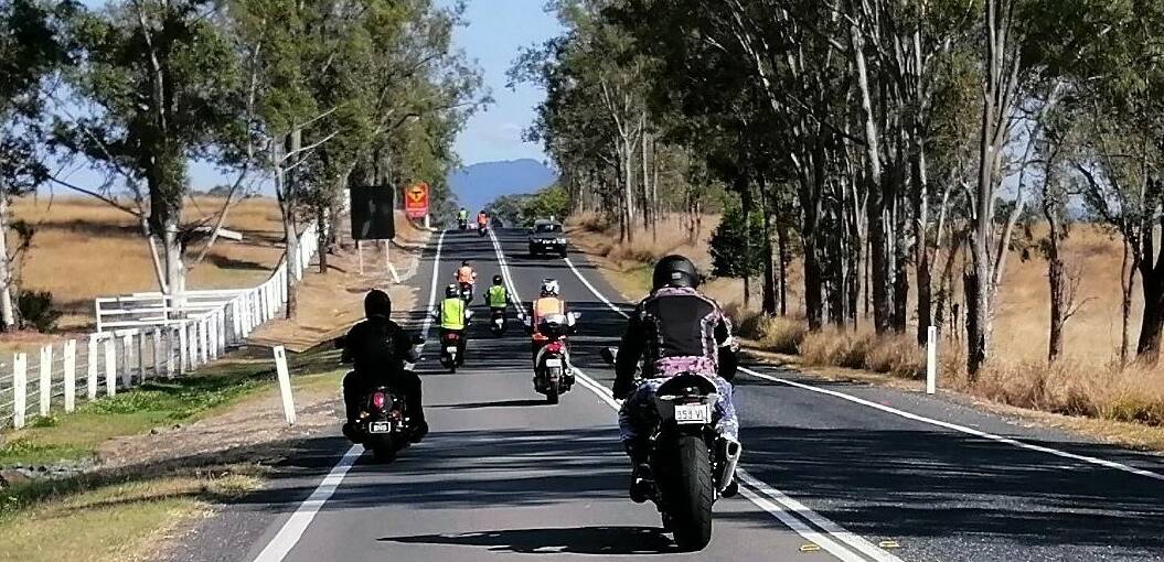 It's a long time in a little saddle for the group making its way to Townsville. Picture supplied.