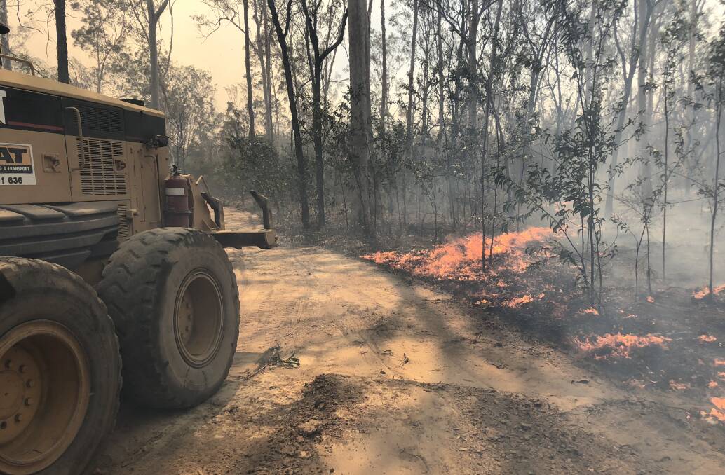 Fire breaks have been the main means of controlling a serious fire burning around the Blackdown Tableland region. Photo supplied.