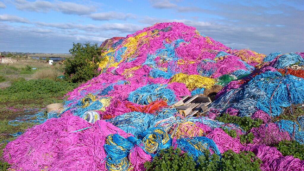 Plastic rubbish generated by the agricultural industry. Picture supplied.
