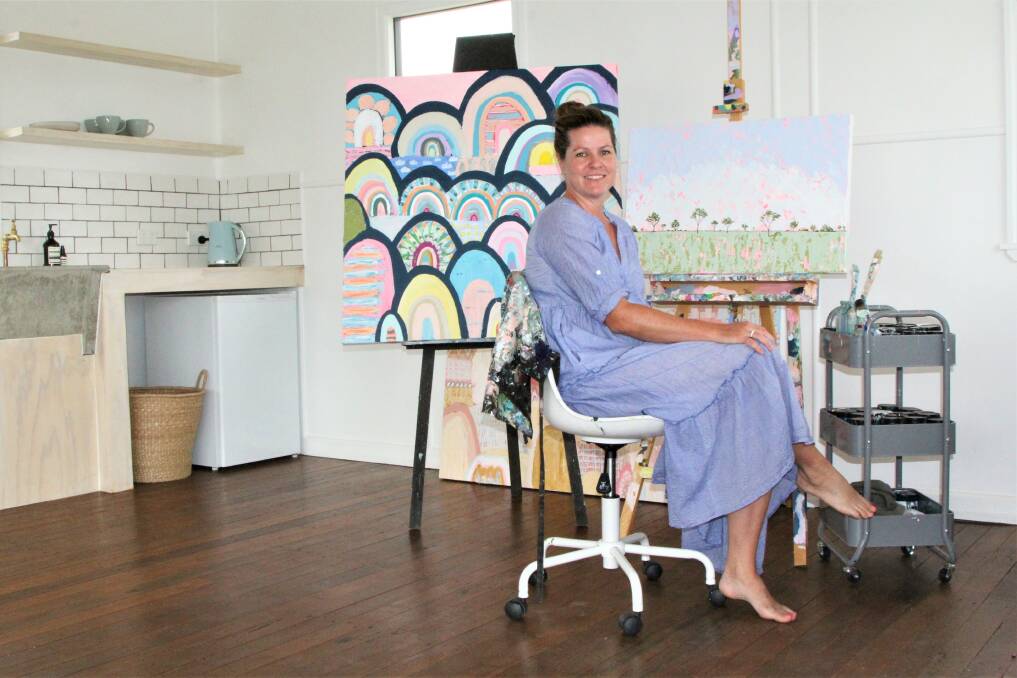 Jayde Chandler has a number of artwork projects on the go from her studio.